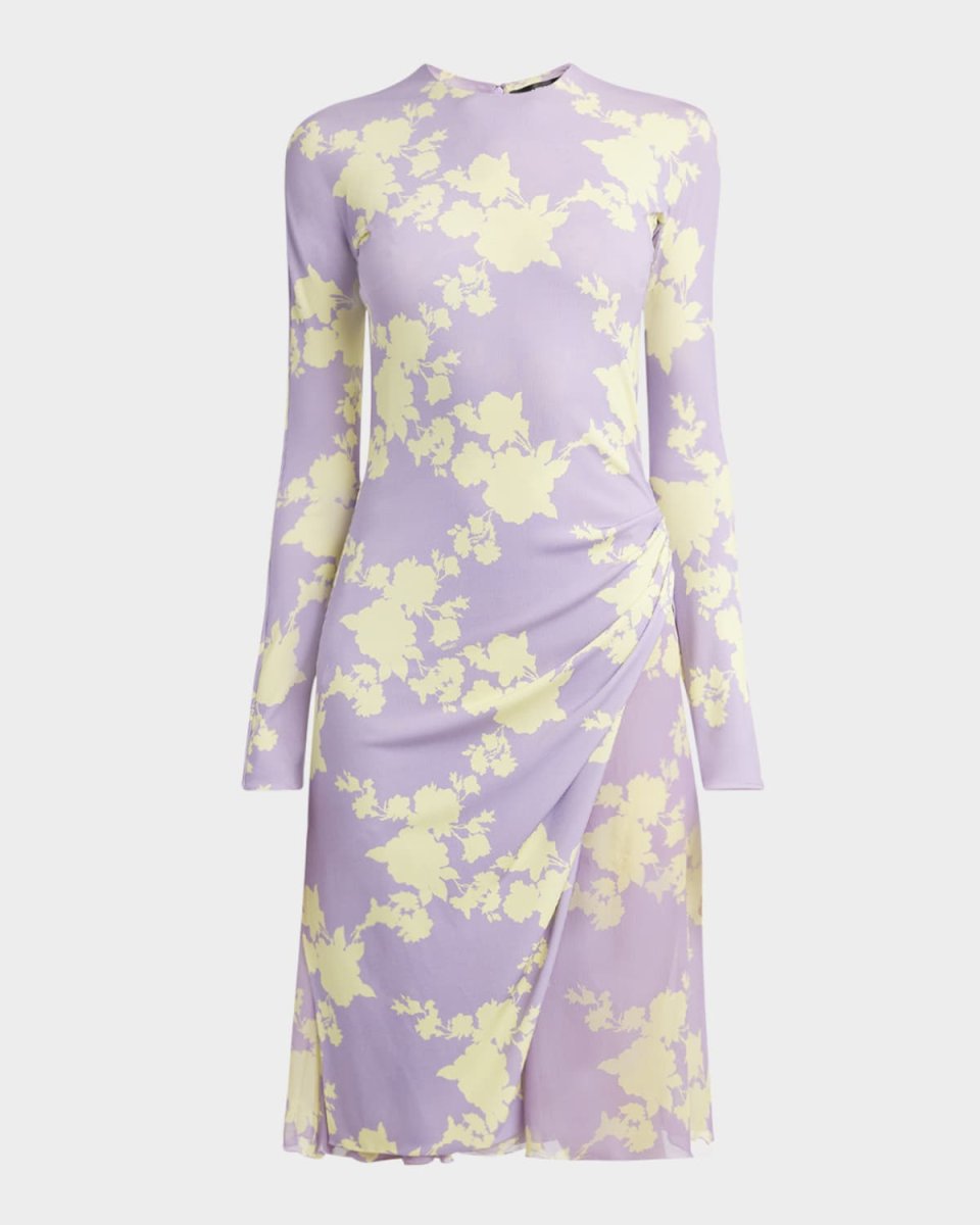 Wild Roses Crepe Jersey Dress